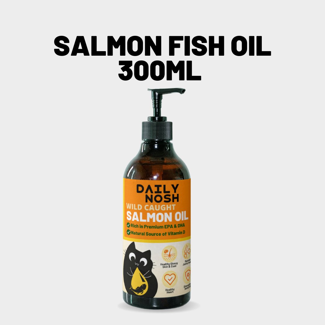 Daily Nosh Salmon Fish Oil - Pawsona Cat Supplements alaskan salmon oil cat booster cat fish oil