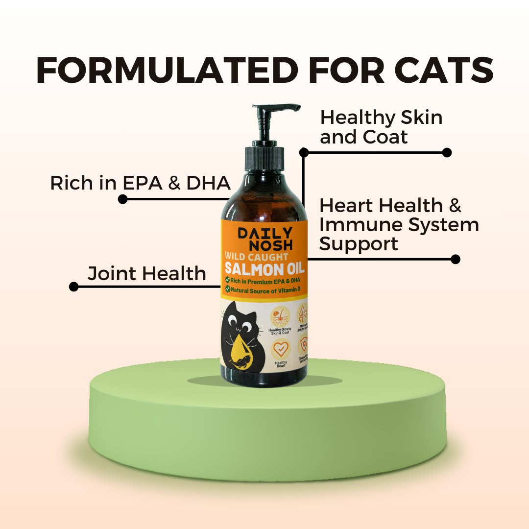 Daily Nosh Salmon Fish Oil - Pawsona Cat Supplements alaskan salmon oil cat booster cat fish oil