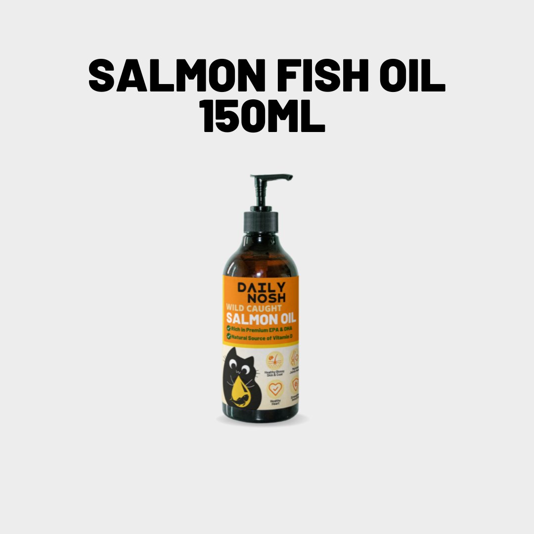 Daily Nosh Salmon Fish Oil - Pawsona Cat Supplements alaskan salmon oil cat booster cat fish oil