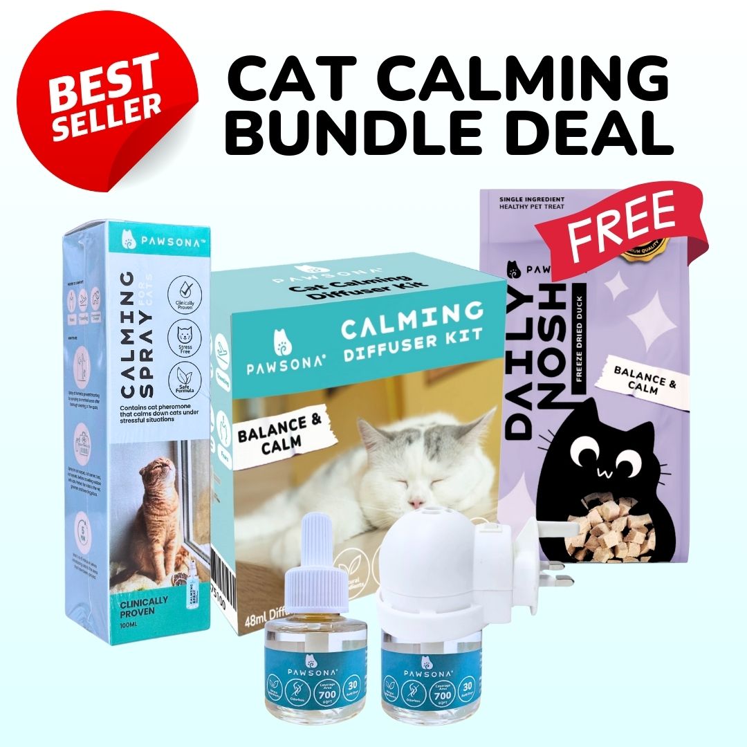 Cat Pheromone Bundle Value Pack - Pawsona Cat Calming Series anti on heat for cats anxiety relief cat anxious cats