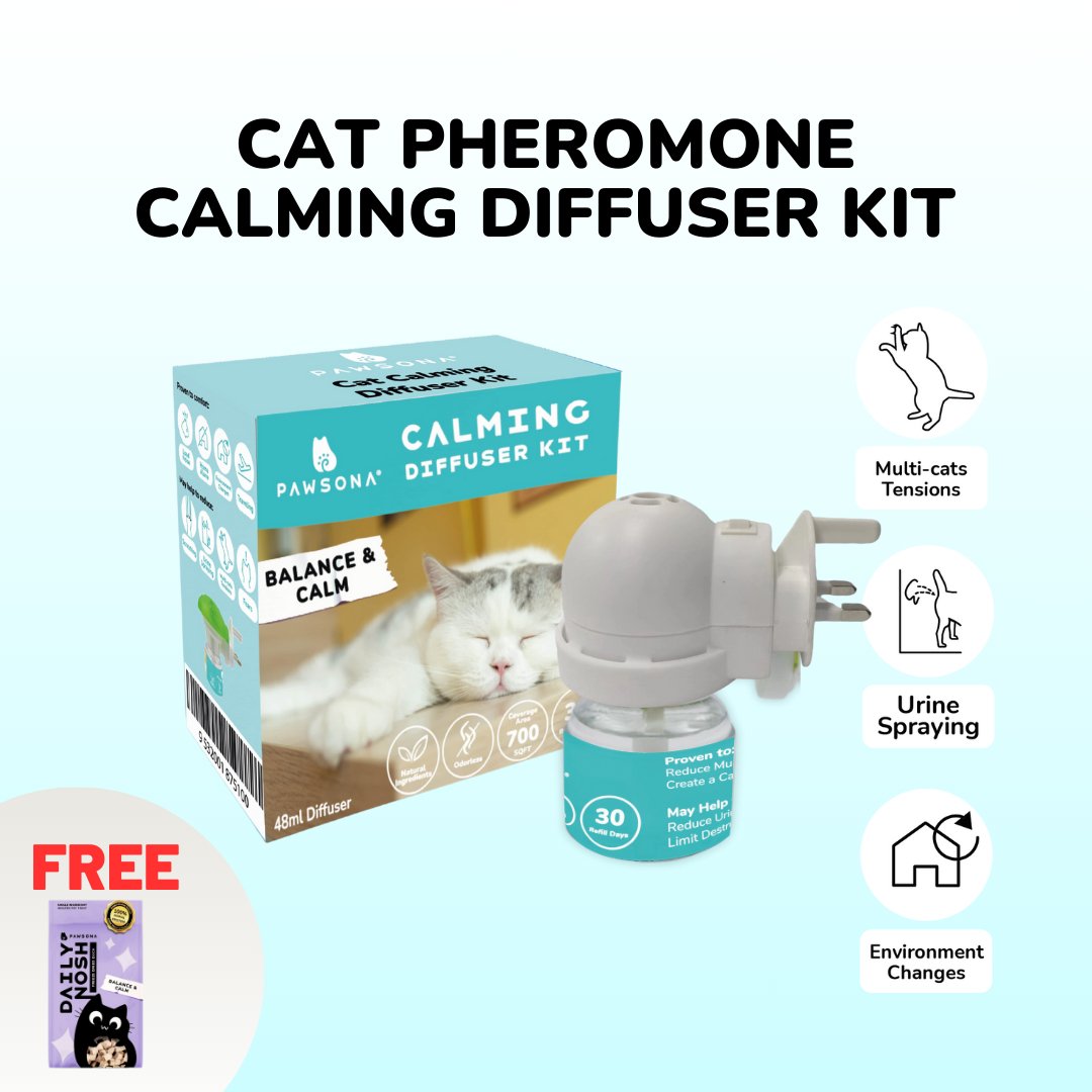 Cat Pheromone Calming Diffuser Kit - Pawsona Cat Calming Series anxiety relief cat cat stress pheromone