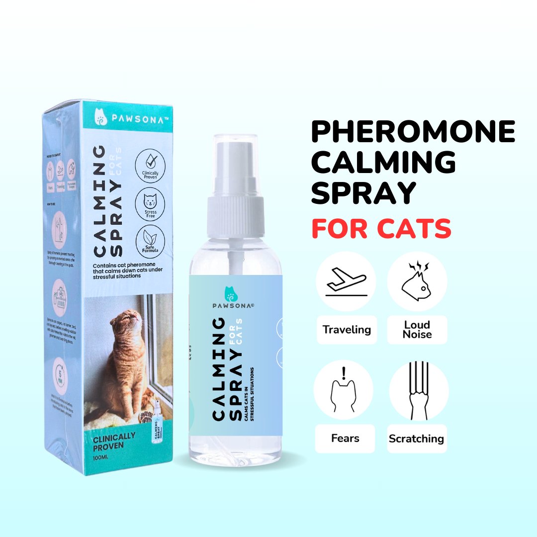 Cat Pheromone Calming Spray 100ml - Pawsona Cat Calming Series anxiety relief cat cat stress pheromone