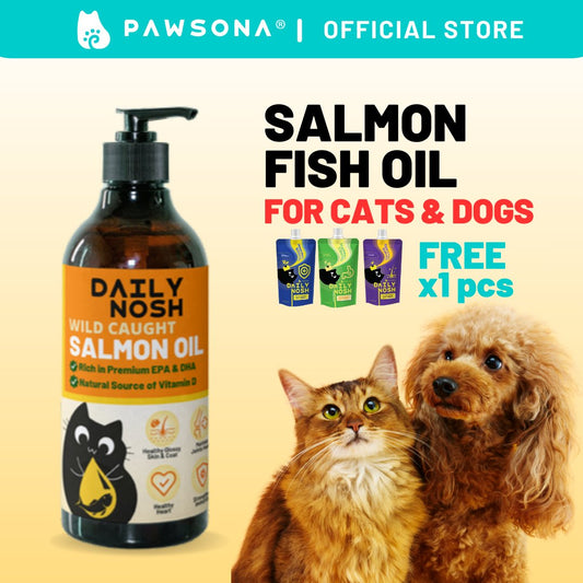 Daily Nosh Salmon Oil for Pets - Pawsona Cat Supplements alaskan salmon oil cat booster cat fish oil