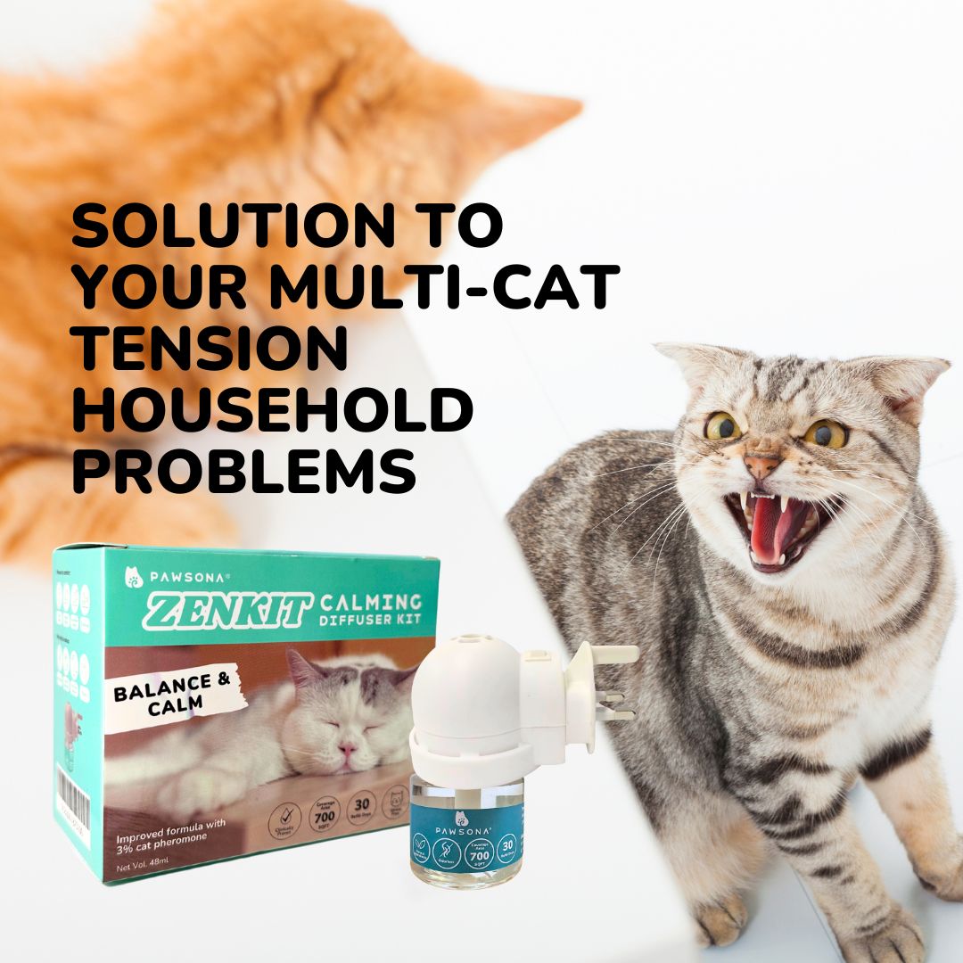 PAWSONA® Zenkit Calming Diffuser Set - Pawsona Cat Calming Series anxiety relief cat cat stress pheromone