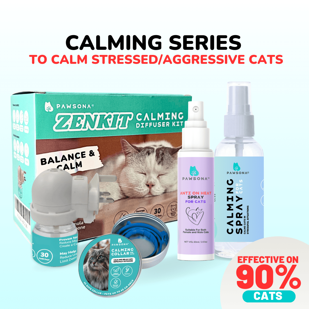 PAWSONA® Zenkit Calming Diffuser Set - Pawsona Cat Calming Series anxiety relief cat cat stress pheromone