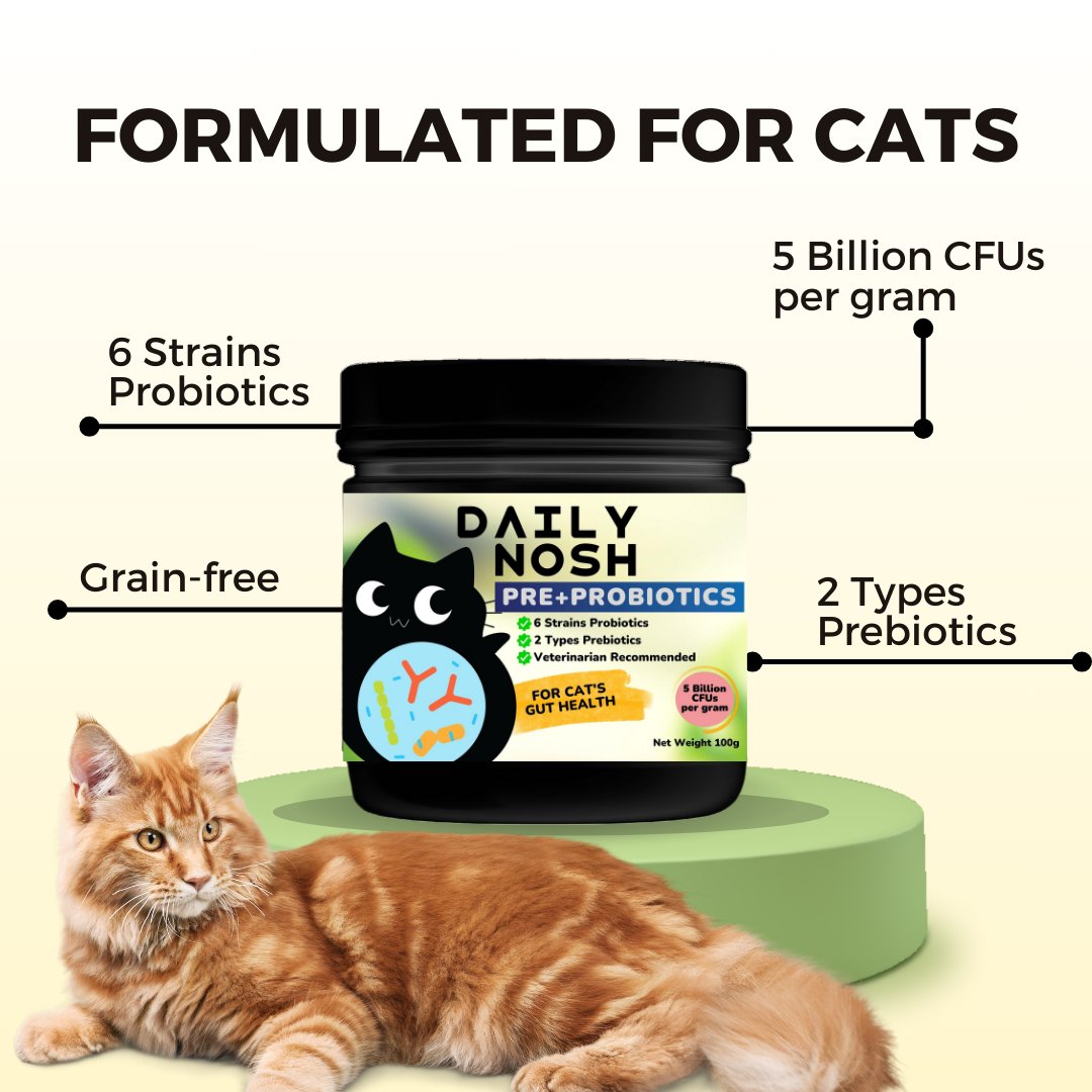 Daily Nosh Pre+Probiotics For Cats - Pawsona